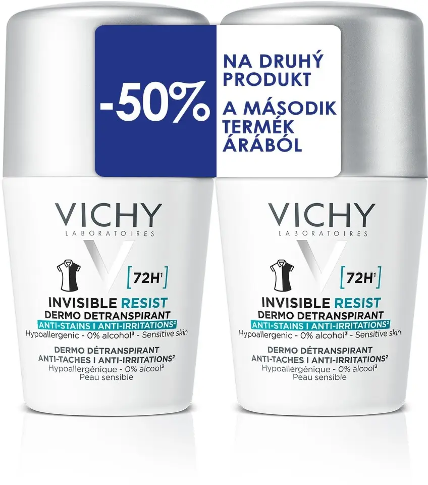 12540-vichy invisible resist 72h antiperspirant 2x50ml
